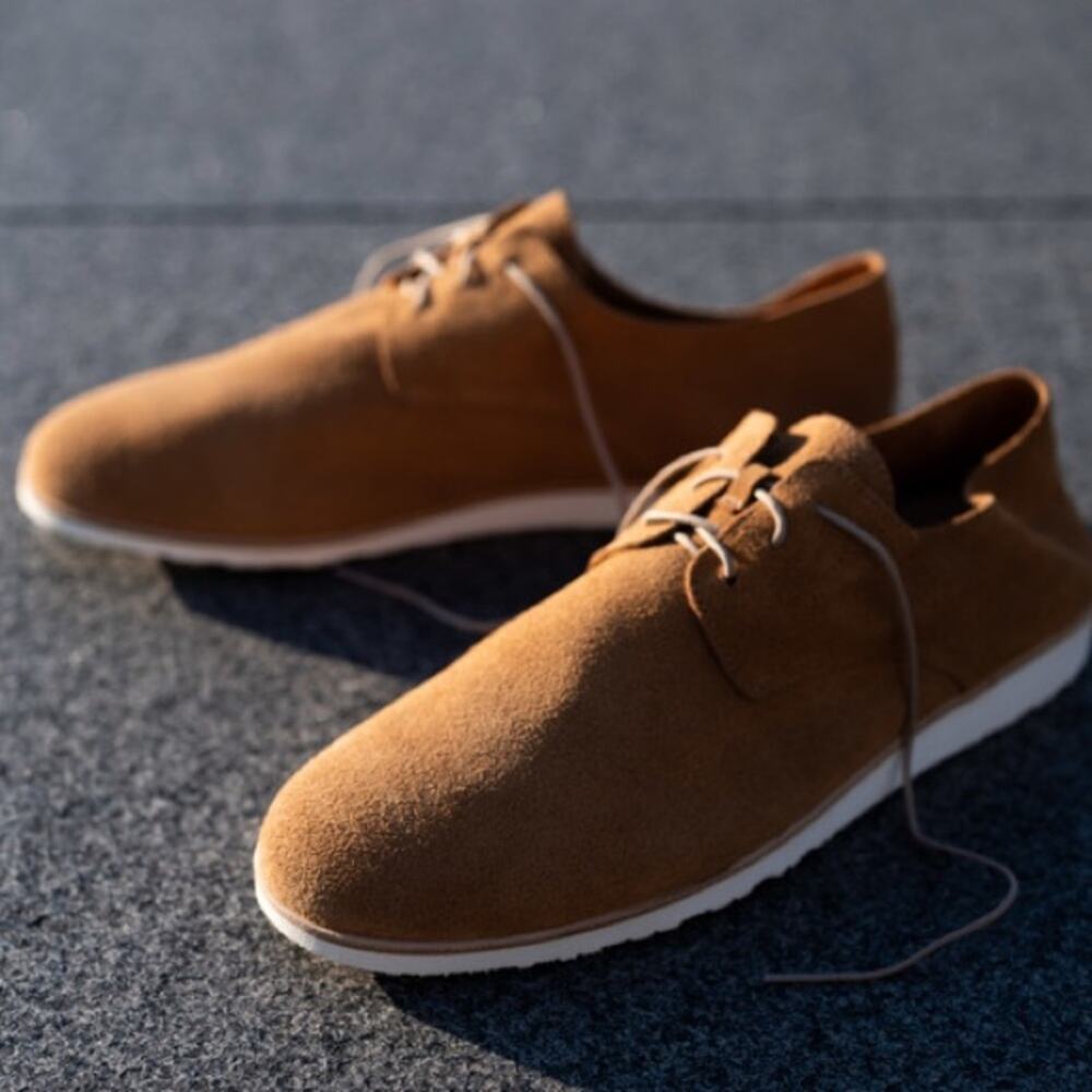 Nisolo Sedona Lightweight Derby Tan Suede Shoes Women’s 11 NIB Sold Out - Picture 5 of 10